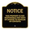 Signmission This Property Is Not Responsible for Theft or Damage to Vehicles or Contents, A-DES-BG-1818-22809 A-DES-BG-1818-22809 - alternate 1